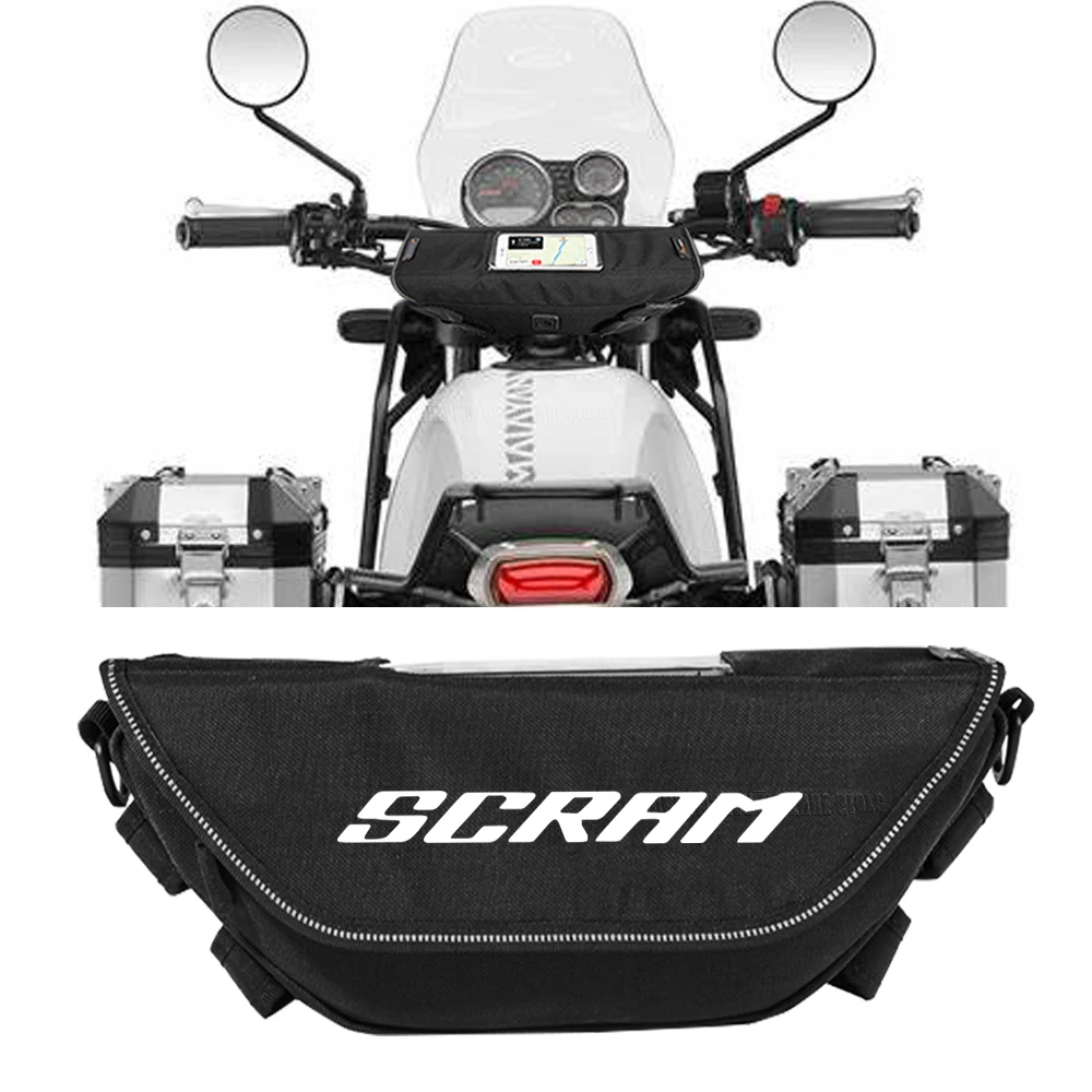 Для Scram 411 2022-2023 Водонепроницаемая дорожная навигационная сумка на руль мотоцикла
