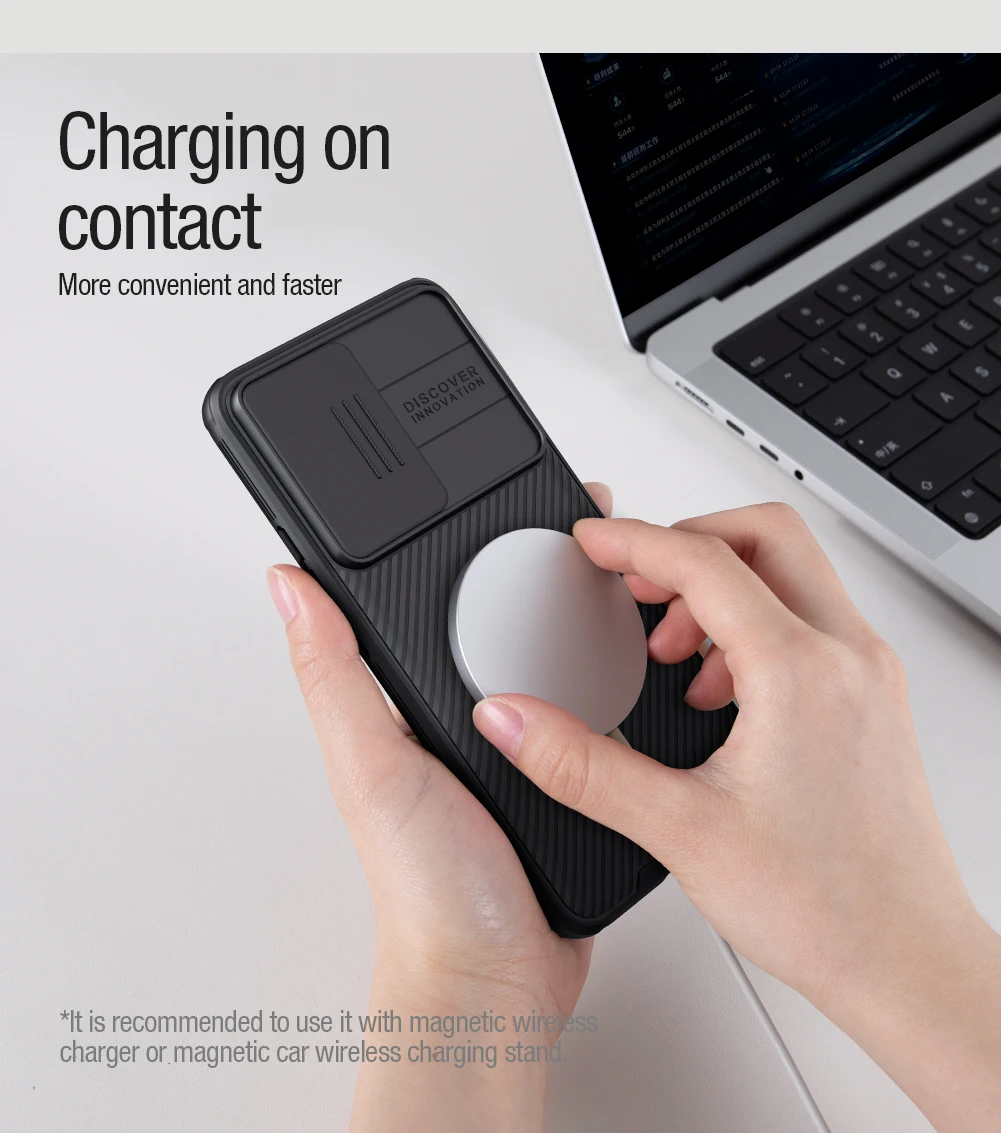 Nilkin for Xiaomi POCO F5 Pro Case Nillkin Magenetic Wireless Charger Slide Camera Protection Lens Protect Privacy  Back Cover