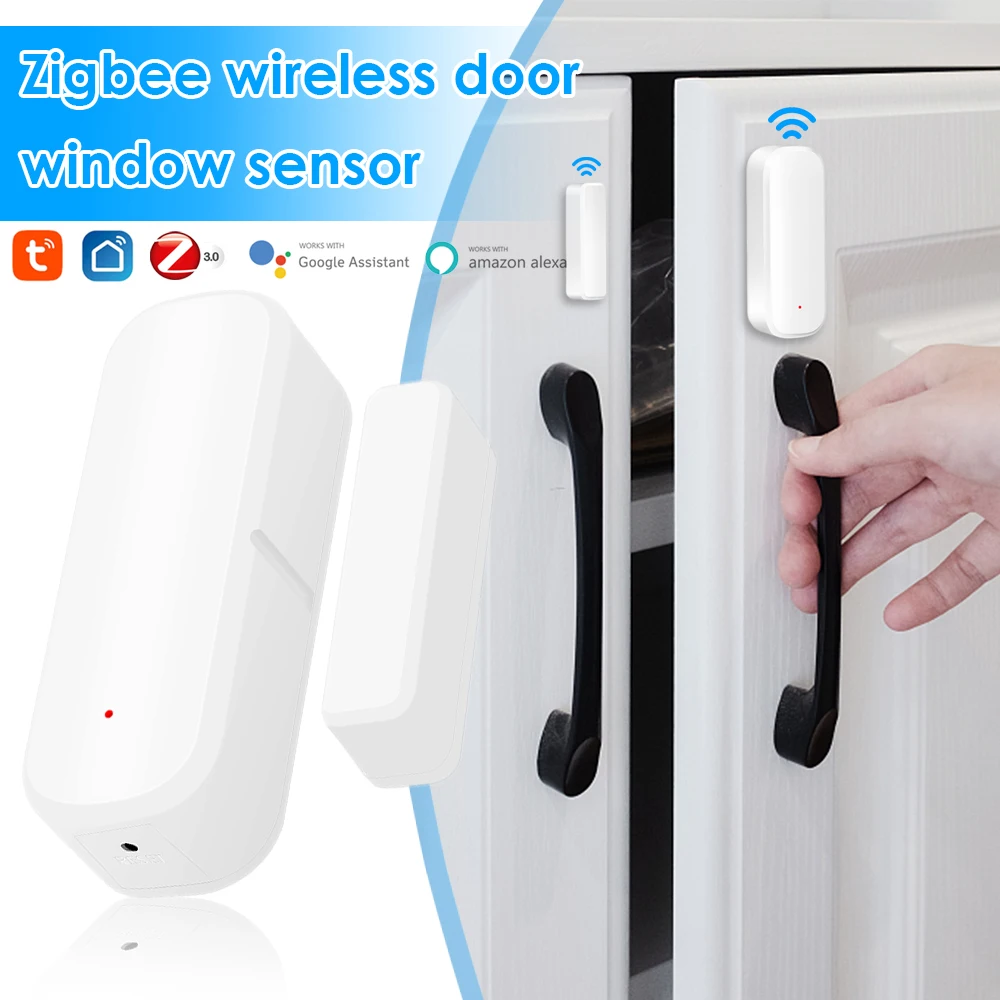 

ZigBee Tuya Door Window Sensor Intelligent Mini Door Open/Close Detector Home Security Alarm Smart Life Control Via Alexa Google
