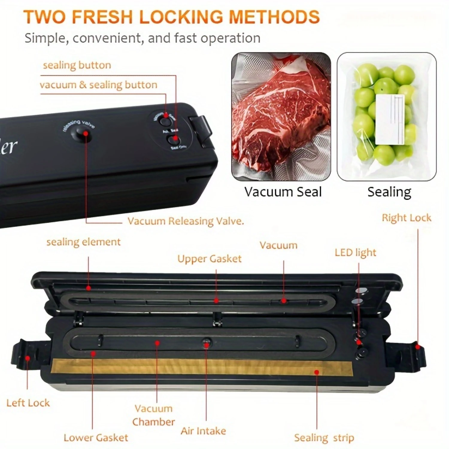 1 шт. вакуумный упаковщик пищевых продуктов автоматическая система воздушной