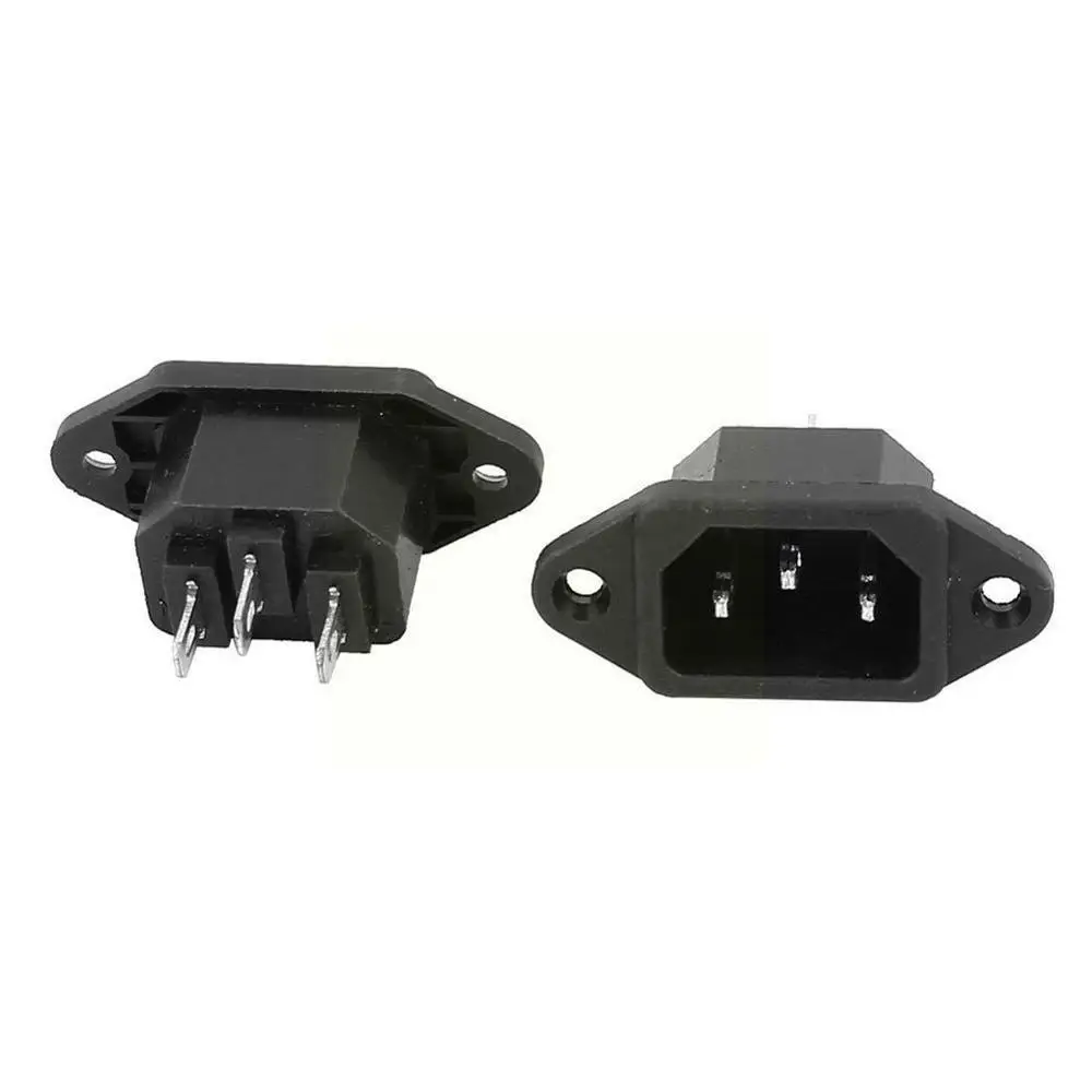 

Ac 250v 10a C14 Mount Male Plug 3 Pins Panel Socket V5t9 Socket Fixed-hole Inlet Ear F7q8 H2t8 Conn V9m9 With E6i4