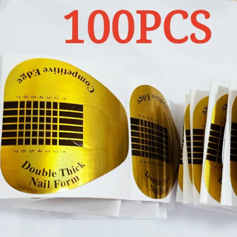 

Форма для французского маникюра, 50/100 шт., наклейка для наращивания акрилового УФ-геля, трафарет для маникюра, акриловый инструмент