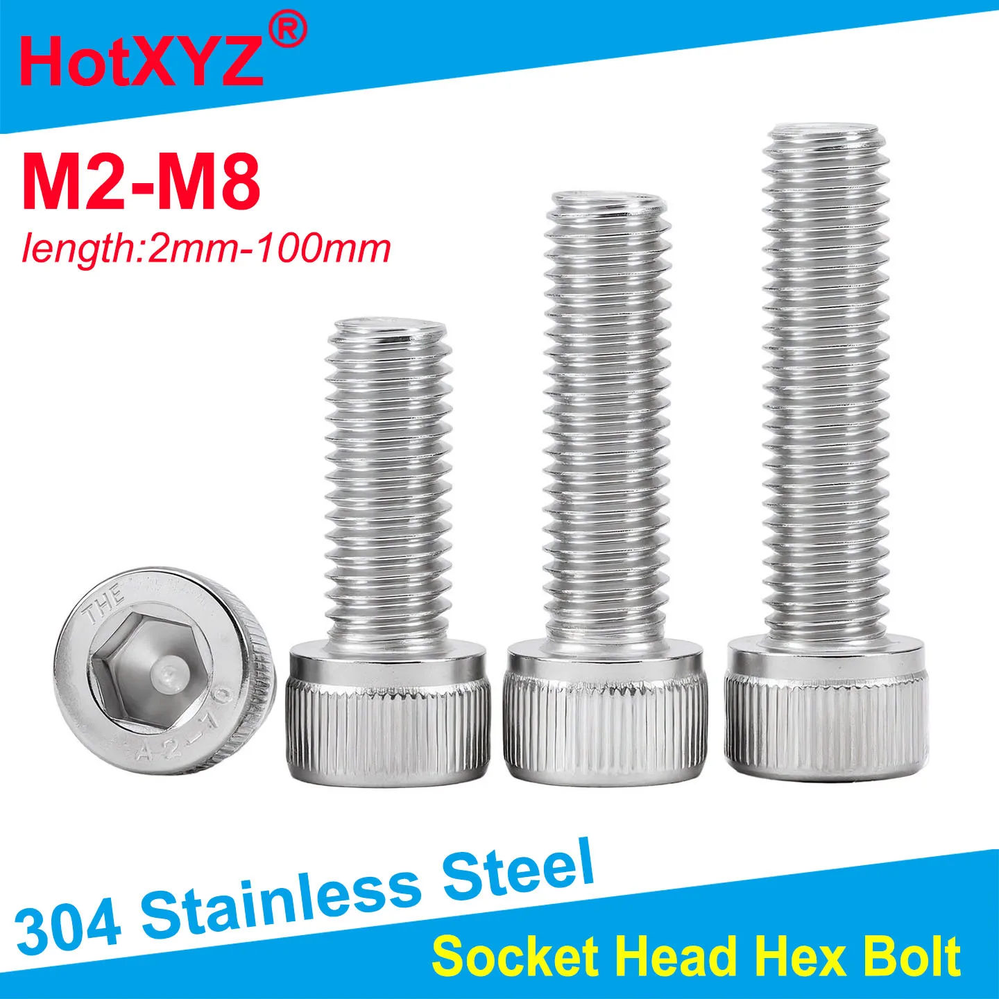 

5/10/50 шт. Винты DIN912 HotXYZ нержавеющая сталь M2-M8
