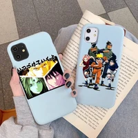 bandai naruto japan anime phone case for iphone 11 12 13 mini pro xs max 8 7 6 6s plus x xr solid candy color case