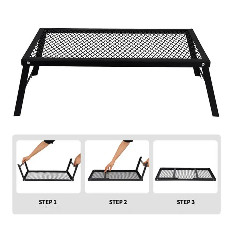 

Стол-гриль для кемпинга, легкий стол-гриль, переносные металлические столы для готовки, легкие металлические сетчатые столы для готовки в саду