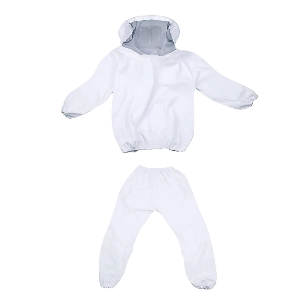 

4pcs Coverall Pants Professional Gloves Jacket Beekeeping Equipment Bee Suit Set Hat Workwear Protective Hood With Veil
