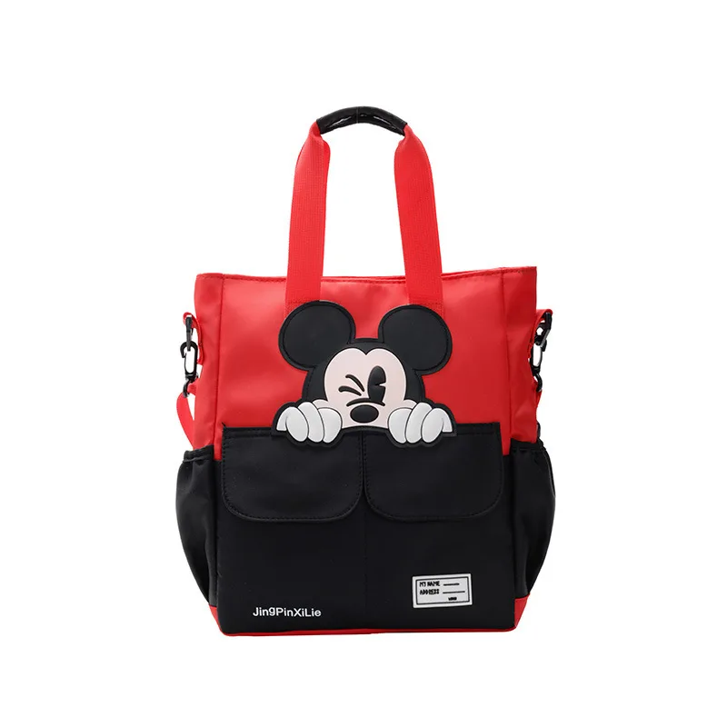 

Сумка женская холщовая с мультяшным принтом, повседневный саквояж на плечо с Микки Маусом Диснея, сумочка кросс-боди для покупок