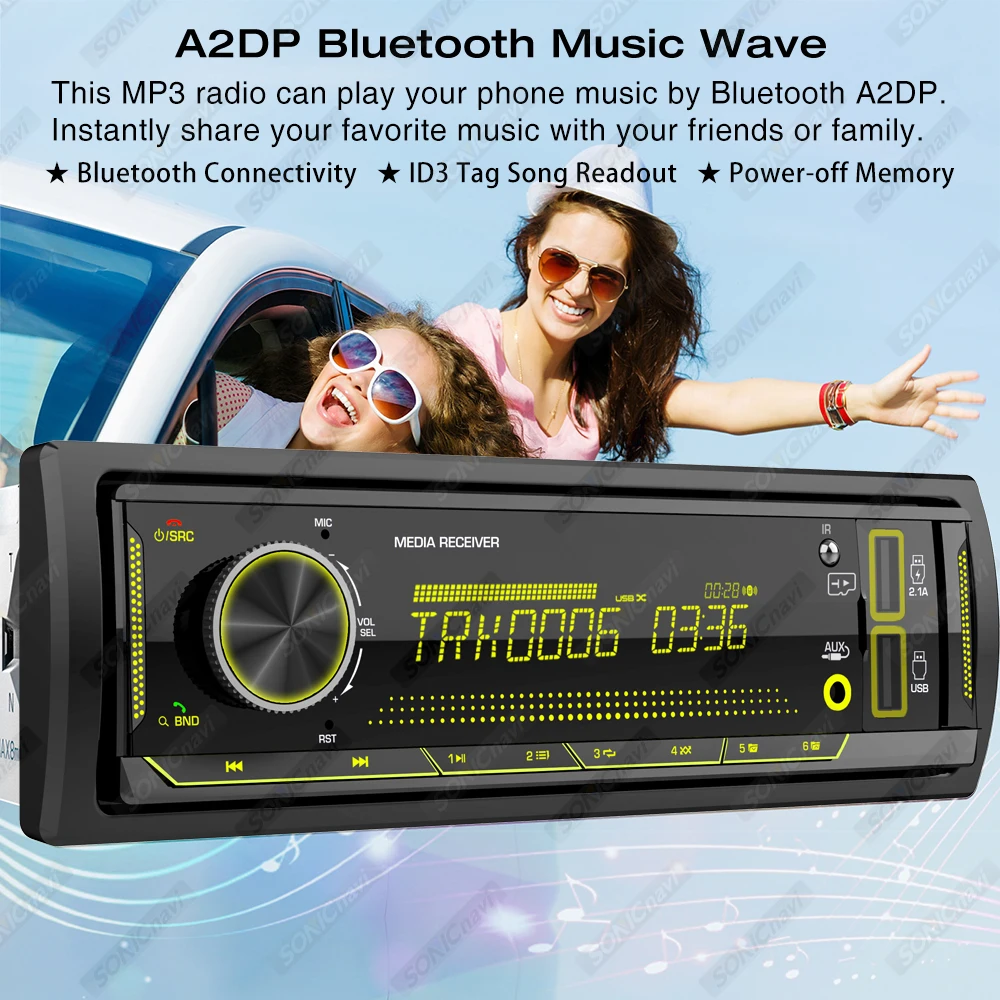 Универсальный автомобильный mp3-плеер аудио мультимедийный FM-радио Bluetooth EQ тюнер