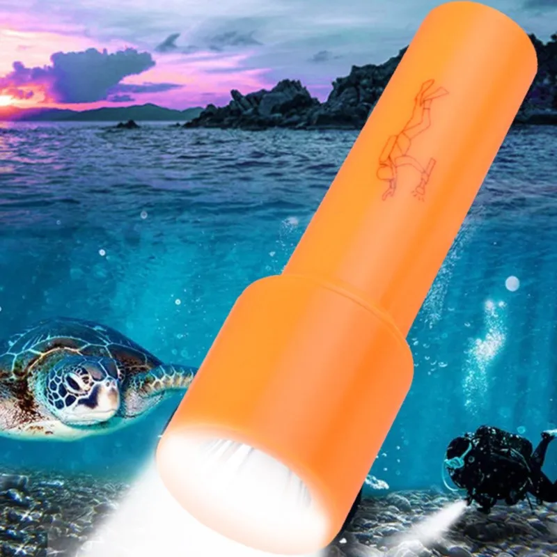 

LED Diving Flashlight Scuba Diving Flashlight Dive Torch Waterproof Underwater LED Submarine Lights 18650