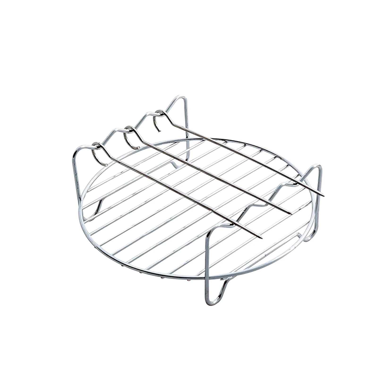 

Двухслойная стойка для фритюрницы, антипригарная решетка для гриля со шпажком, двухслойная решетка для гриля, фритюрница из нержавеющей ст...