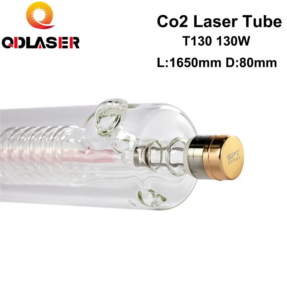 

QDLASER T130 130-150W Co2 Laser Tube Length 1650mm Dia. 80mm for CO2 Laser Engraving And Cutting Machine