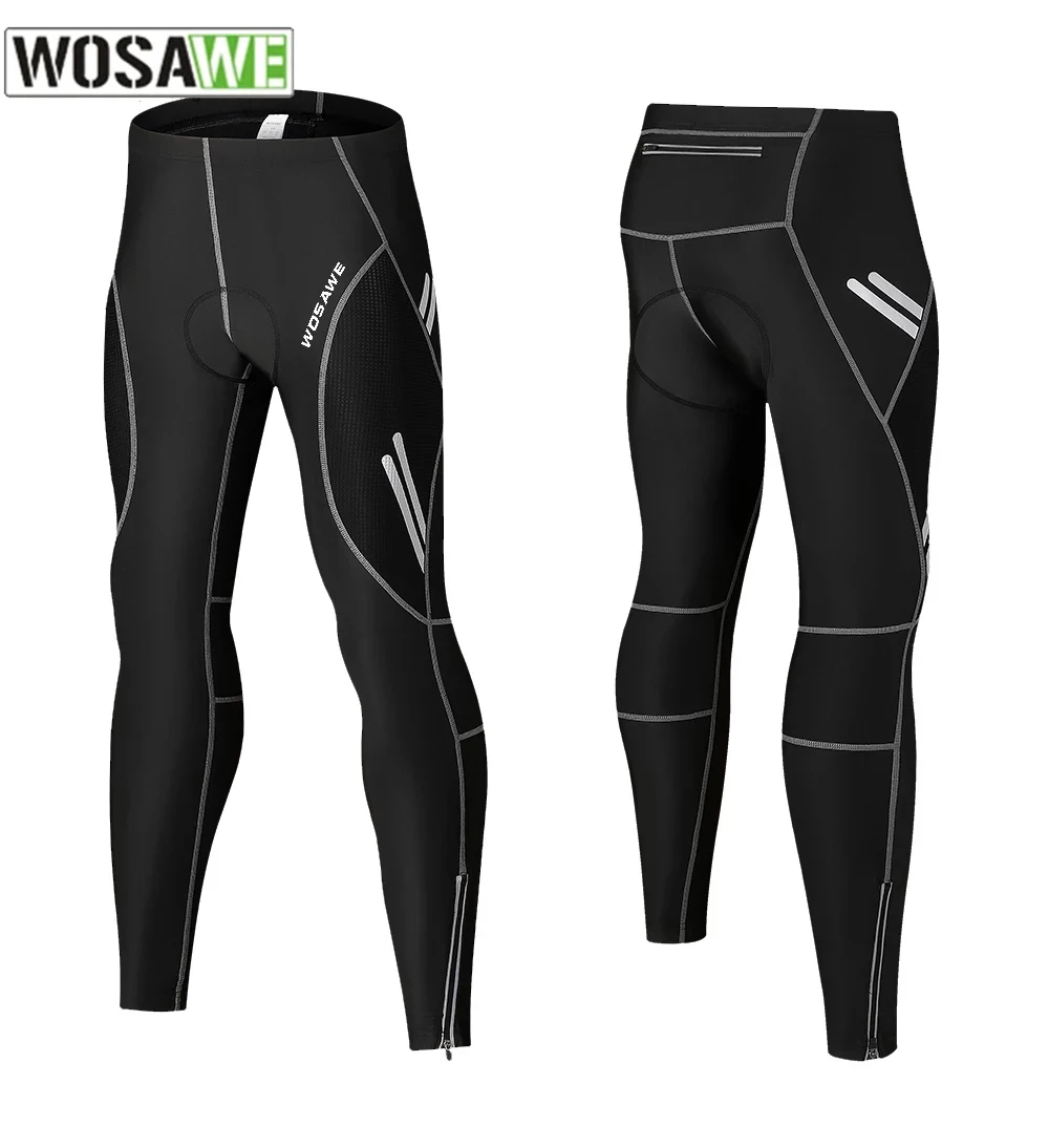 

Мужские велосипедные брюки WOSAWE, дышащие быстросохнущие эластичные быстросъемные спортивные штаны с силиконовой подушкой