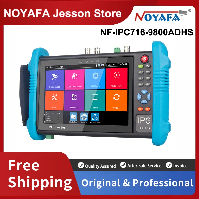 

NOYAFA NF-IPC716 Plus Улучшенный 7-дюймовый тестер IP-камеры IPS сенсорный экран H.265 4K с Wi-Fi тестеры быстрой зарядки