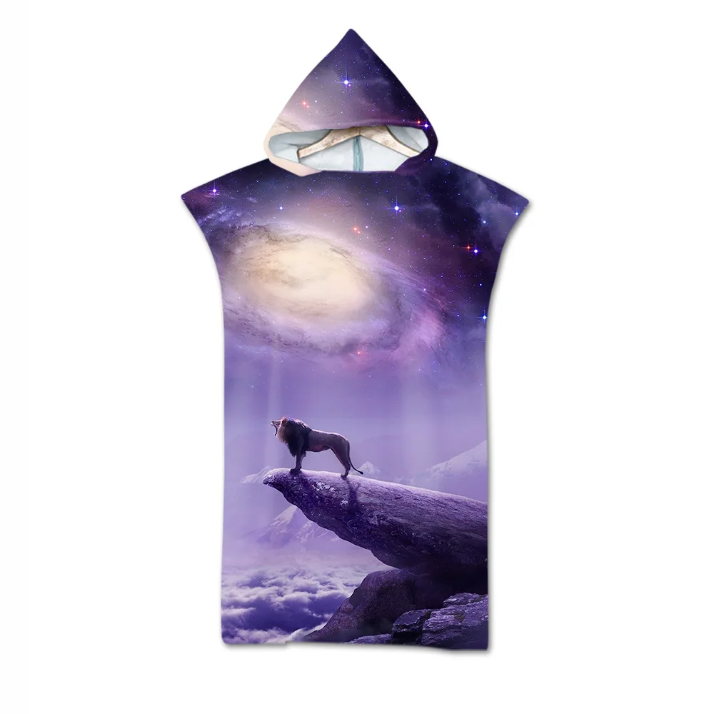 

Brand new 3D animal hooded beach towel microfiber cape swimming beach surfing men’s and women’s bathrobe beachwear