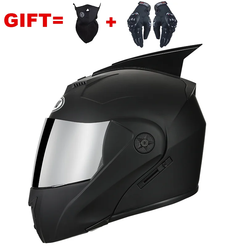 

2022 Motorcycle Helmets For man women DOT Flip Up Modular Electric Helmet Full FaceMotocross Helmet Dual Lens
