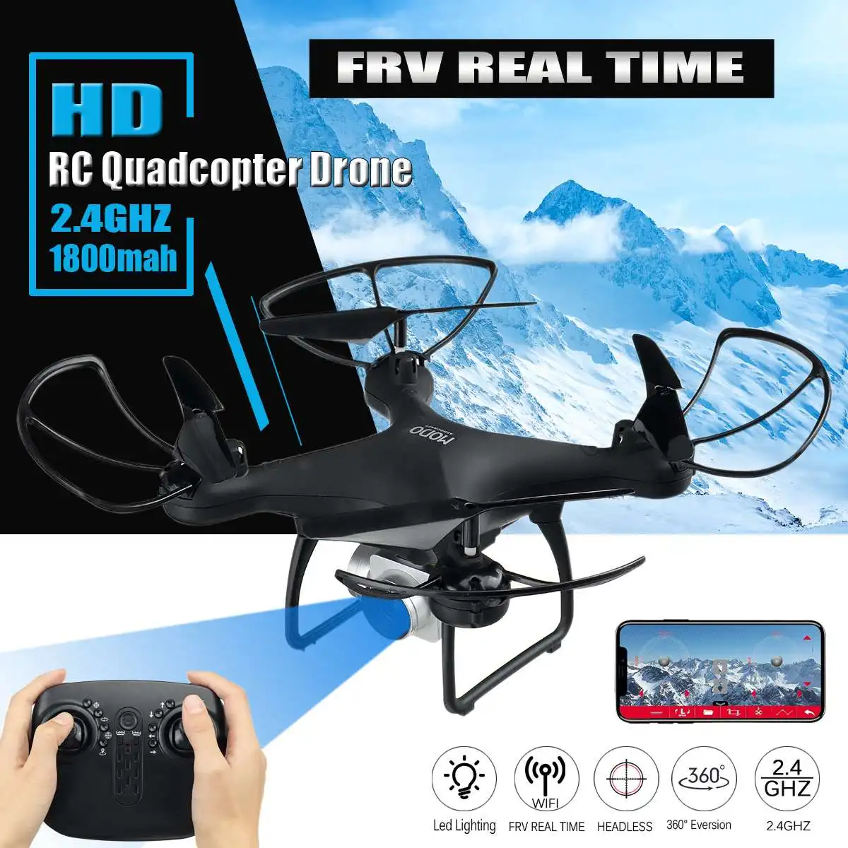 

2,4G Радиоуправляемый квадрокоптер Дрон с 1080P HD камерой Wi-Fi FPV без головы 6 каналов возврат одной кнопкой Радиоуправляемый вертолет Дрон игруш...