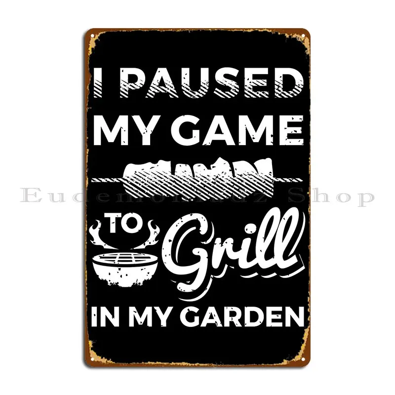 

Grilling Smoker Bbq Gift Metal Sign Bar Pub Custom Design Cinema Tin Sign Poster