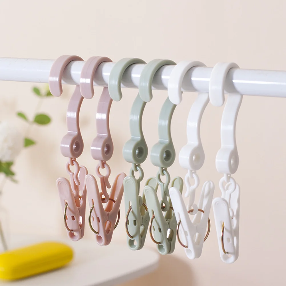 

6pcs Hat Clips Hangers Clips Multi-use Laundry Hooks Clothing Store Hanging Clips Multipurpose
