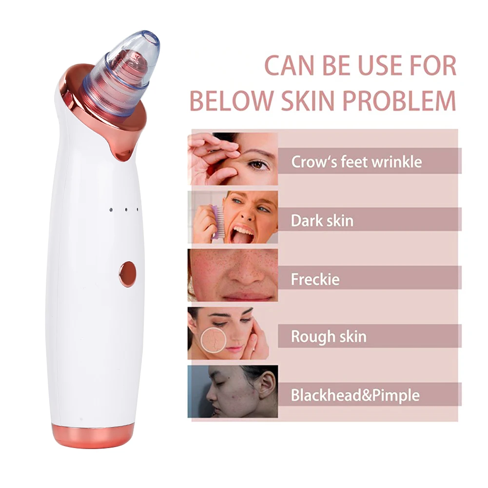 

Facial Remover Blackhead Face Deep Cleaner Remove Pore Acne Pimple Black Head Vacuum Suction with Moisture Tester Skin Care Tool