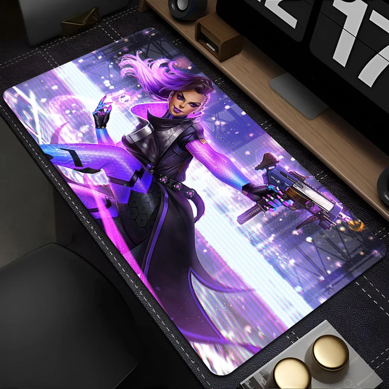 Фото Коврик для мыши ПК Overwatch Sombra Сексуальный коврик для мыши Ноутбук Фиолетовый Kawaii Аниме Девушка Коврик для клавиатуры Игровые аксессуары Коврик для мыши для геймера Настольный коврик для мыши №3