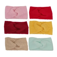 knitted cross knot headbands soft wool hairbands wash face skincare sports hair hoops for women girls hair accessories