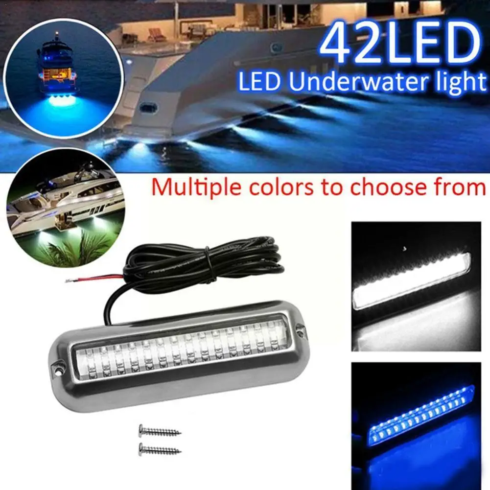 

2Pcs 5 Inch Yacht Underwater Light 27/42 LED Navigation Waterproof Light Boat Light Stern Marine Sailing Truck Boat light S K8C7