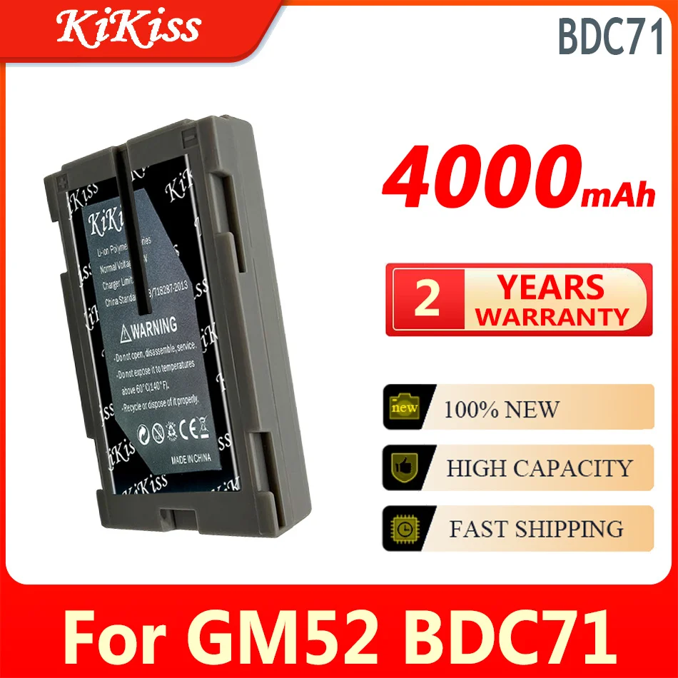 

4000mAh KiKiss Powerful Battery For Sokkia GM52 Total Station 7.2V BDC71 Digital Batteria