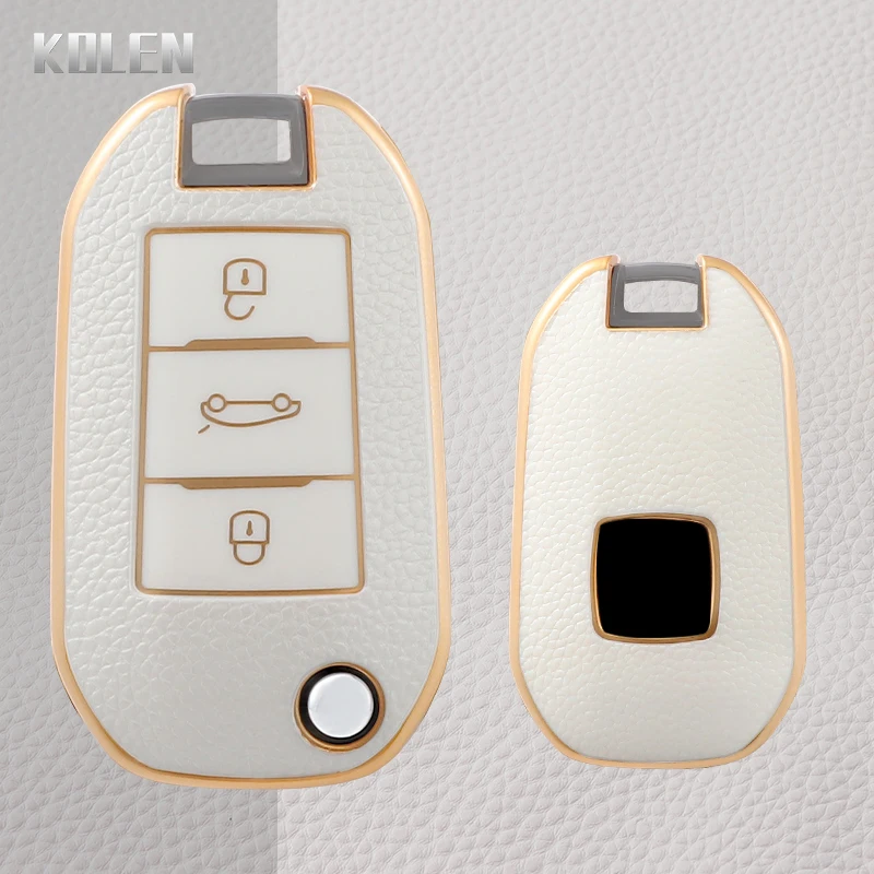 

TPU Car Flip Key Case Cover Shell Fob For Peugeot 208 3008 308 508 408 2008 307 4008 For Citroen C4 C3 C6 C5 DS4 DS5 CACTUS C8