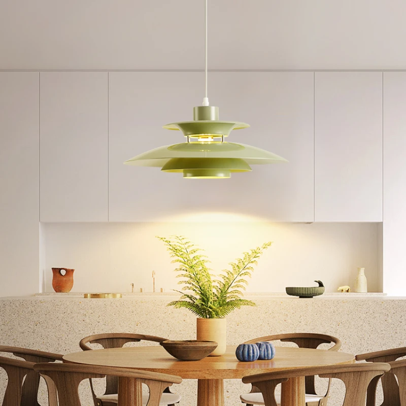 

Nordic Pendant Lights Dining Room Colorful 5 Layer Led Art Deco Metal Lamparas E27 Led Pendant Light Hanging Lamp Suspend Lamps