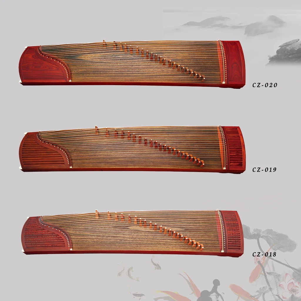 

LOOK 21 Strings Soaked Rosy Sandalwood Guzheng Chinese Zither Harp 163cm Length Free Accessories Koto Strings Snails Stands