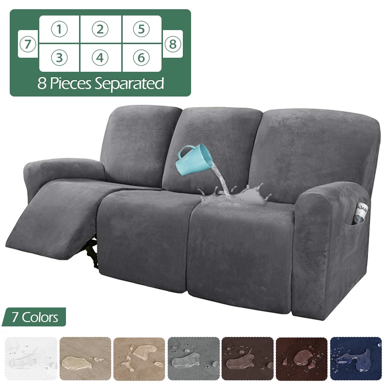 

Waterproof Recliner Cover Armchair Lazy Boy Recliner Cover Non-Slip Easygoing Home Recliner Sofa Cover 1/2/3 Seat