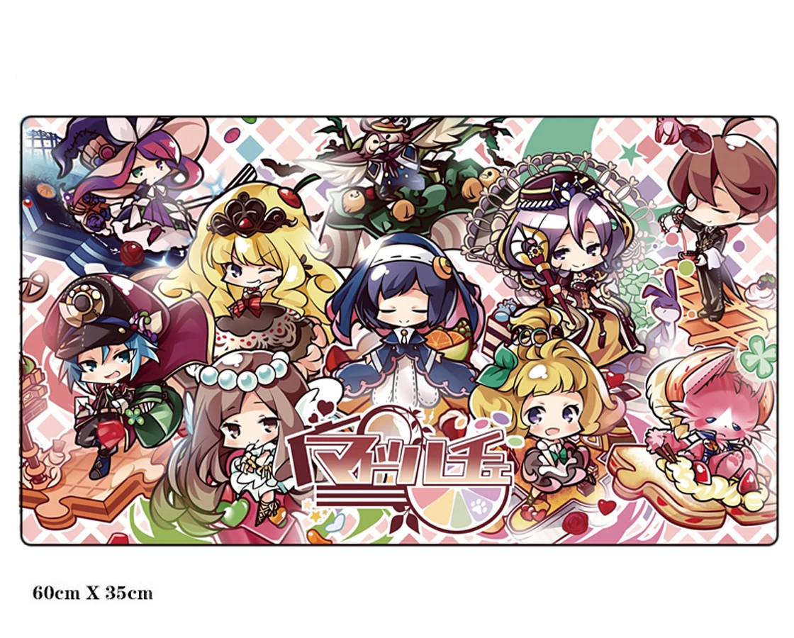 

Large Madolche Comic Game Playmat Pad Mouse Keyboard Mat For Yu-Gi-Oh 600*350mm