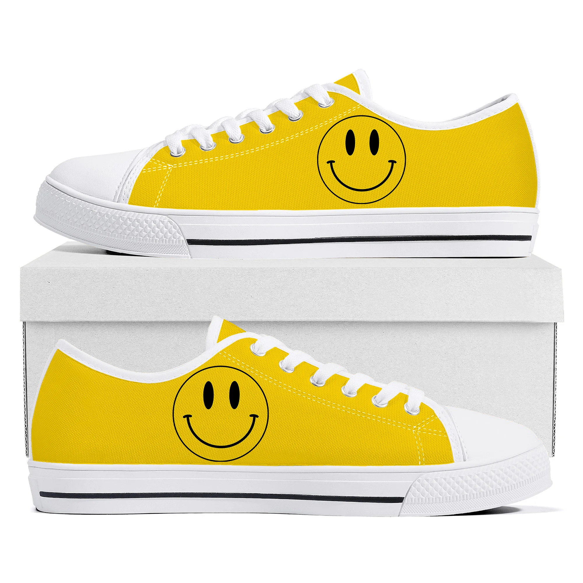 

cute melt Smiley Smile Low Top Sneakers Mens Womens Teenager Canvas High Quality Sneaker Casual Custom Made Shoes Customize Shoe