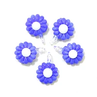 10pcs lovely glass small daisy sun flower charms pendants for diy girls earrings women sweet fashion jewelry making accessories