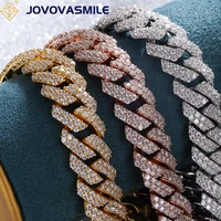 jovovasmile moissanite cubain bracelet original 925 sterling silver 6mm 8mm 10mm 12mm 14mm plated yellow white rose gold jewelry
