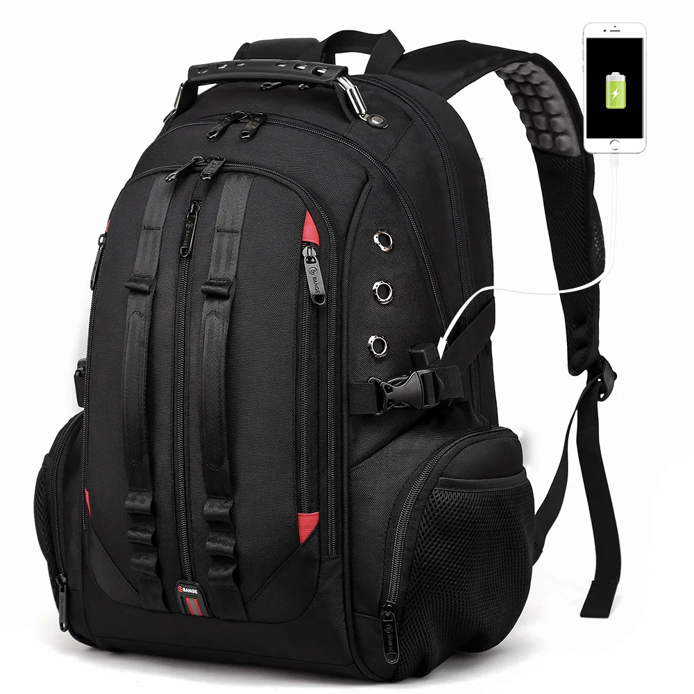 

Male 45L Travel backpack 15.6 Laptop Backpack Men USB Anti theft Backpacks for teens schoolbag youth mochila women backbag