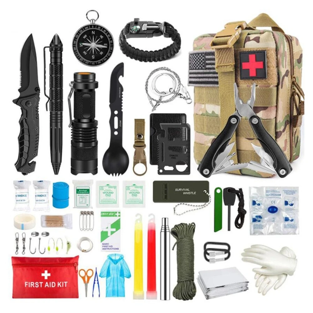 

Camping Survival Tool Set Outdoor Travel Mountaineering Adventure First Aid Camping Hiking Tactical Safety First Aid Supplies
