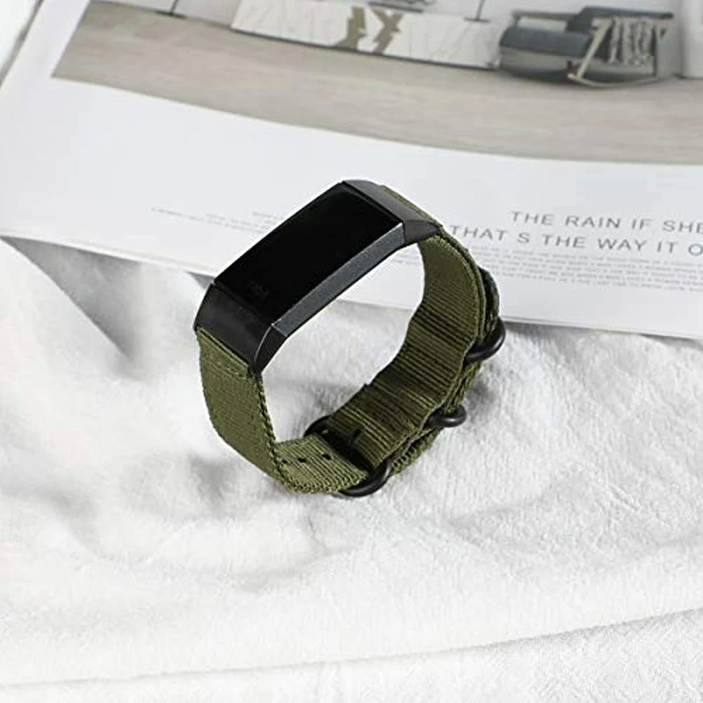 Sports Nylon Band Loop For Fitbit Charge 5 4 3 2 Watch Woven Bracelet Wrist Replacement For Fitbit Charge 3 4 se Strap