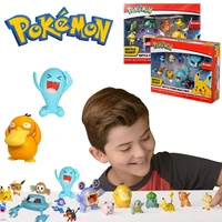 8pcsset genuine pokemon pikachu anime characters action figures pvc childrens toys luxury set kids new year christmas gift toy