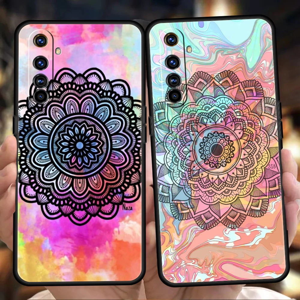 

Mandala Phone Case for Realme 8 9 Pro Plus 8i 9i 6 7 GT2 C21 C25 C3 C11 Pro 5G Luxury Shockproof Silicone Shell Fundas Coque Bag