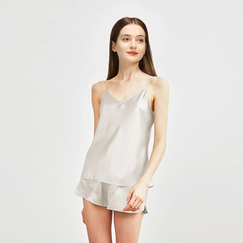 Summer fairy sling beauty vest simulation silk ice silk sexy pajamas women's shorts casual home service suit