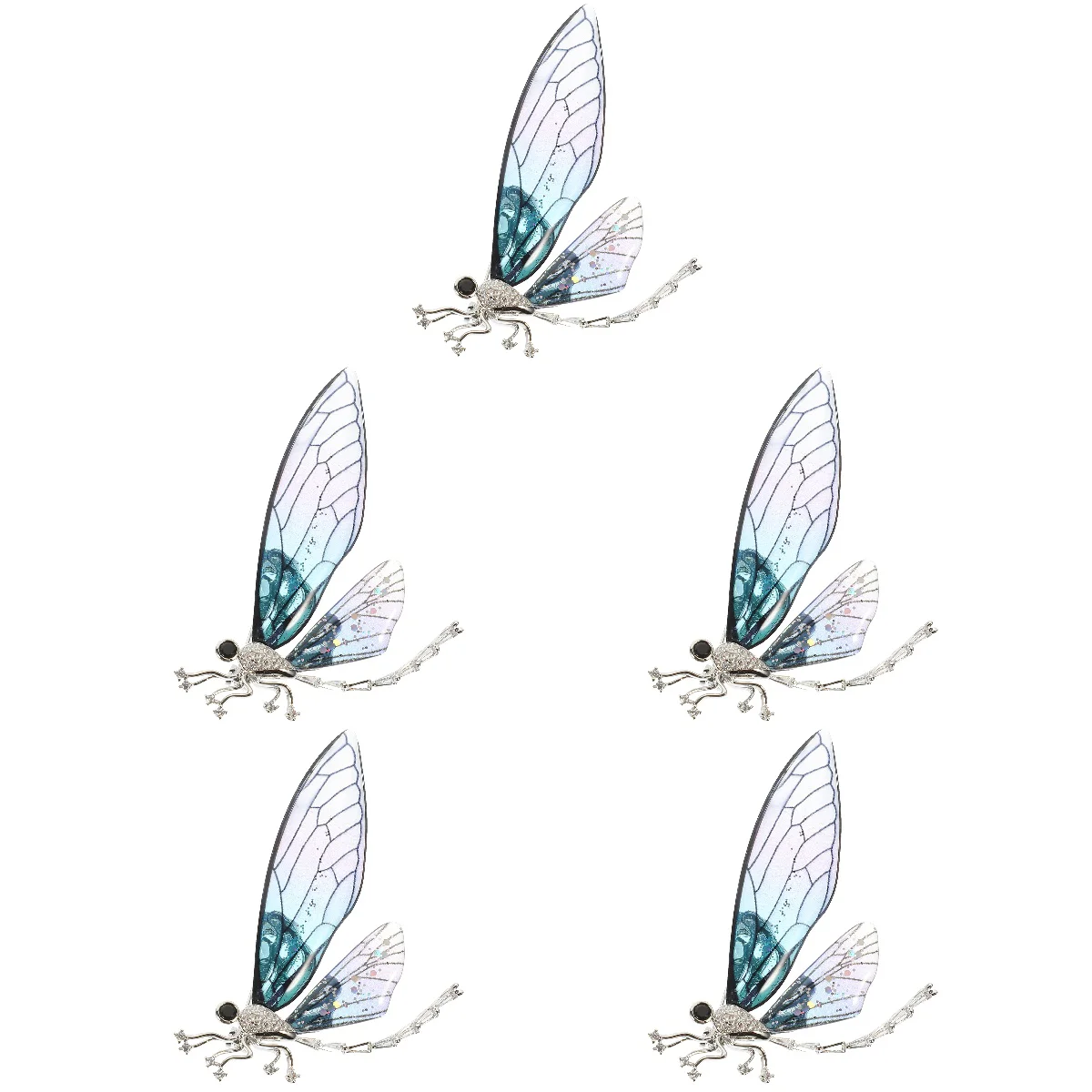 

5 Count Dragonfly Corsage Brooch Insect Lapel Pin Women Brooches Fashion Clothing Scarf For Hats Bee Decorative Retro Alloy