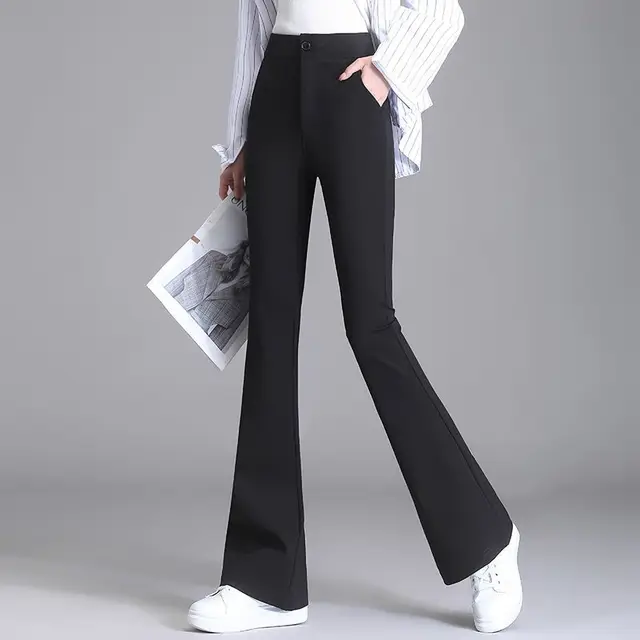 зимние брюки клеш женские