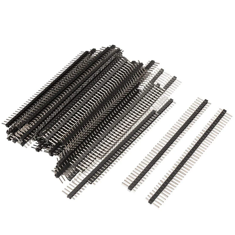 

60 Pieces Breakaway Pin Header, 40 Pin 2.54Mm Straight Single Row Male Pin Header Connector For Arduino Prototype Shield