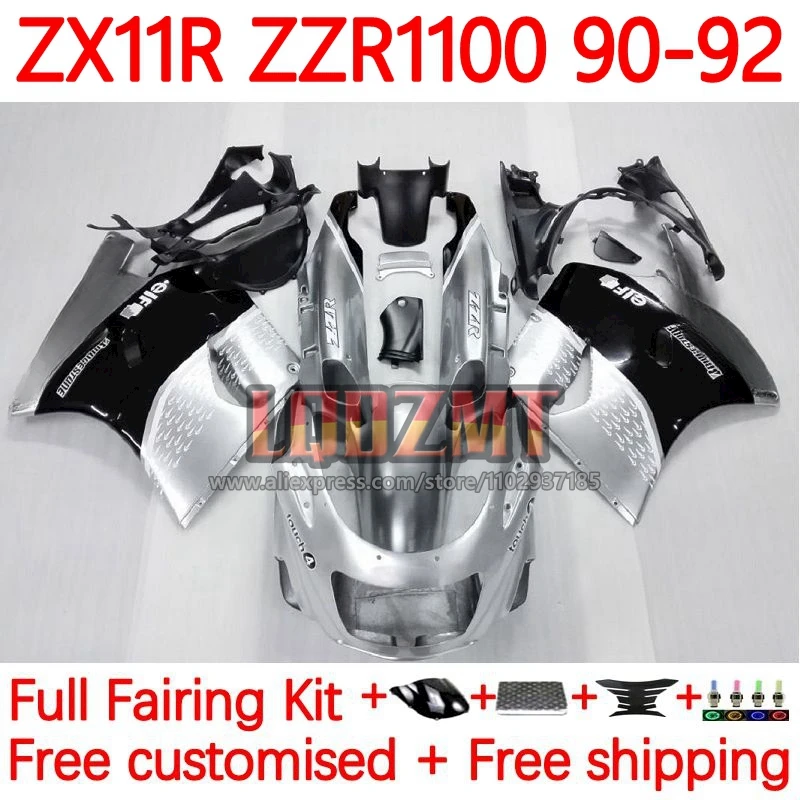 

Frame For KAWASAKI Silvery black NINJA ZX-11R ZX 11R ZX11 ZX-11 R ZZR1100 ZX11R 1990 1991 1992 ZZR 1100 90 91 92 Fairing 72No.4