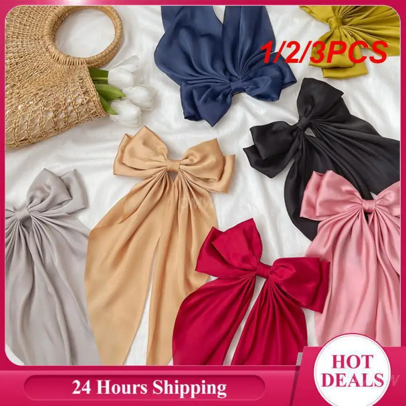 

1/2/3PCS Hair Accessories Stylish Premium Large Bowknot Barrettes Ponytail Clip Women's Accessories Popular Headband Fashionable