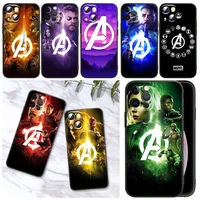 marvel avengers hero cool phone case for iphone 11 12 13 mini 13 14 pro max 11 pro xs max x xr plus 7 8 silicone cover