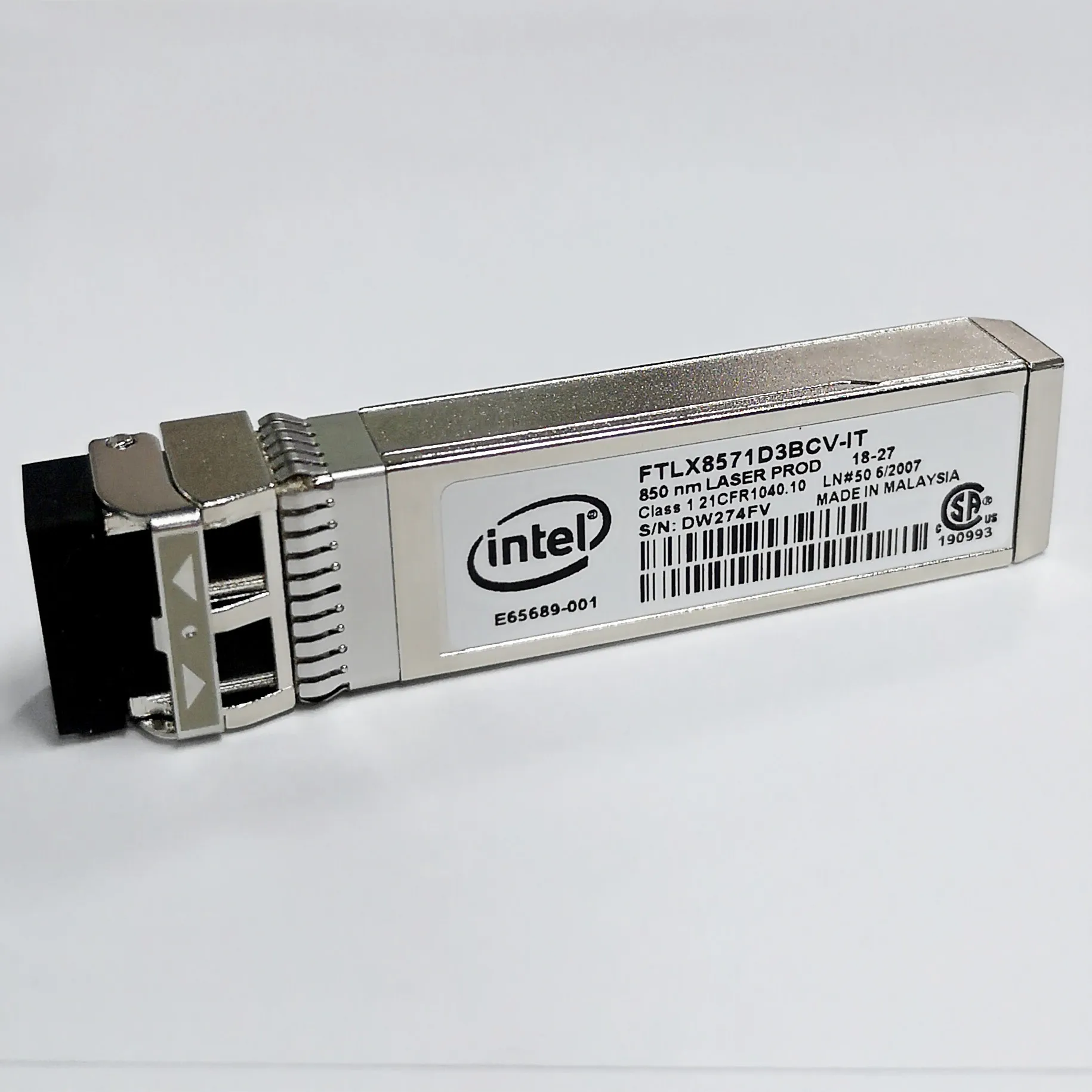 intel fiber transceiver sfp 10gb sr/FTLX8571D3BCV-IT/10G SFP/E65689-001/0Y3KJN/X710 X520 switch/intel sfp/10g adapter