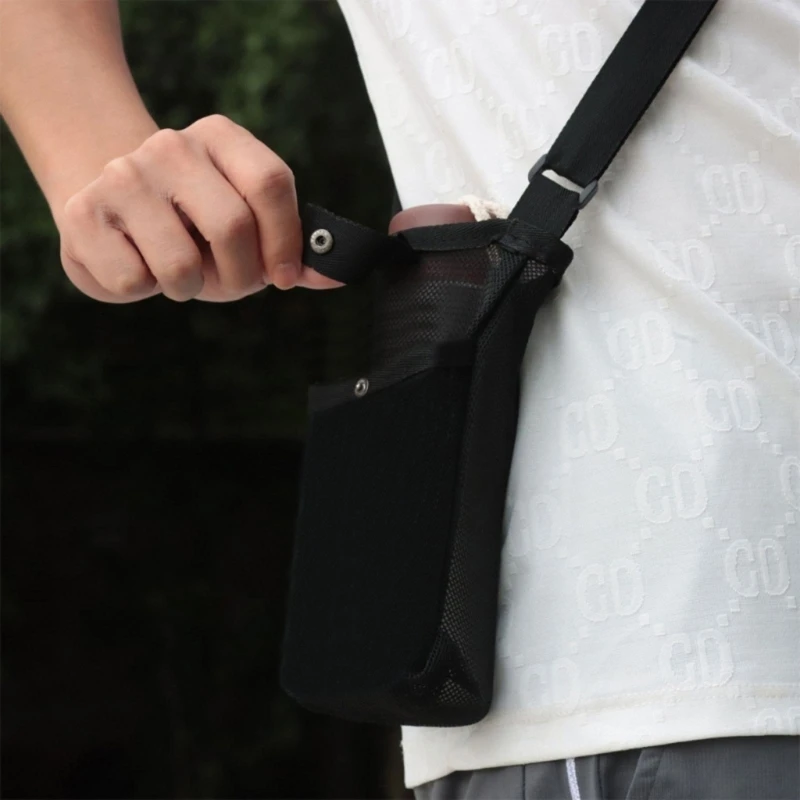 

Water Bottle Holder with Shoulder Strap Pouchs Sleeve Mugs Holder Drop Shipping