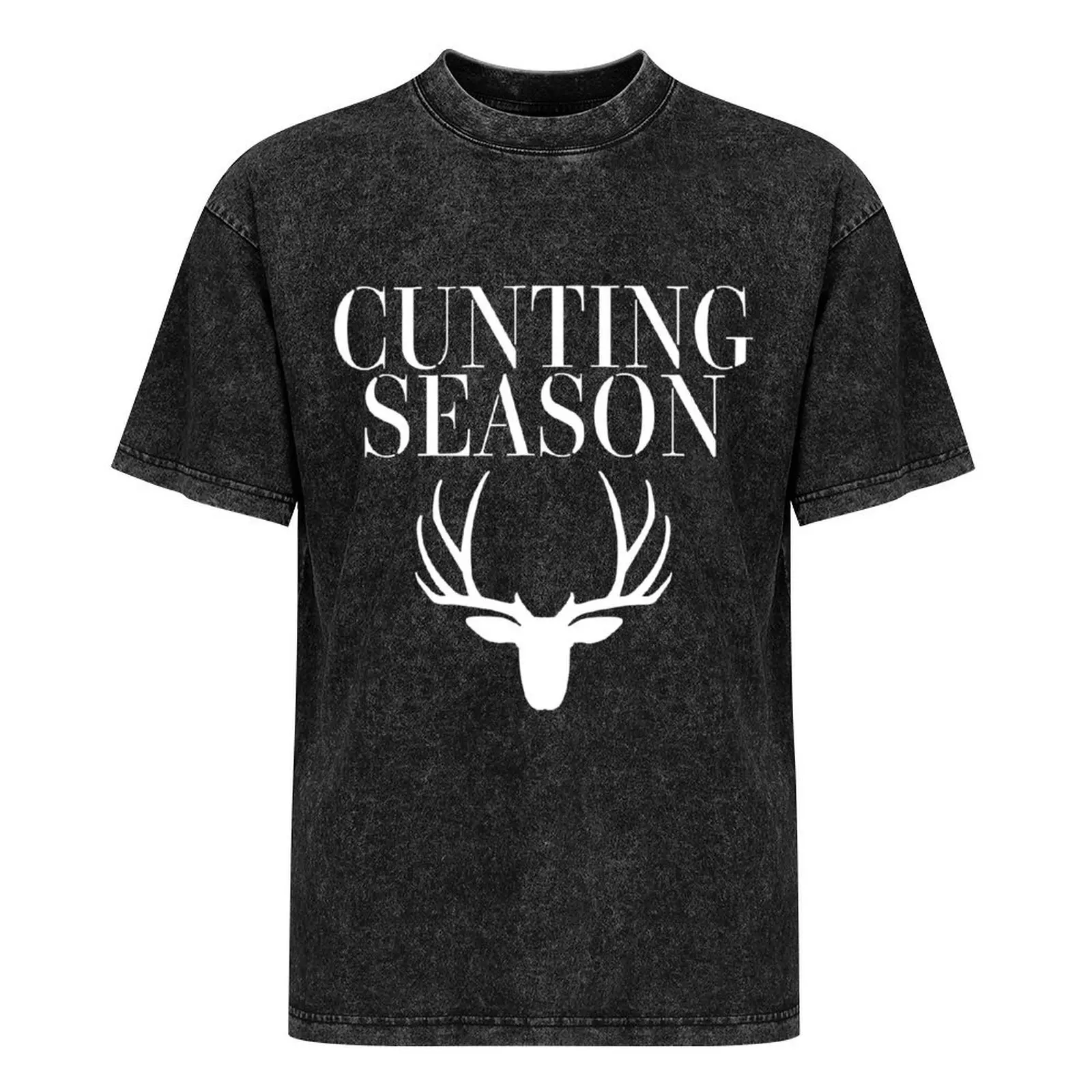 Футболка Cunting Season с графикой уличная одежда больших размеров простые черные